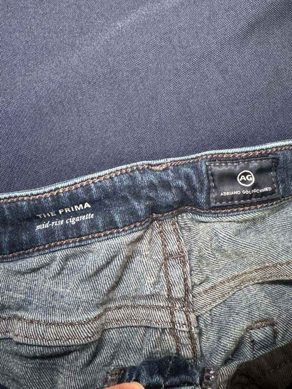 AG Adriano Goldschmied The Prima Size 27R Blue Mid-Rise Cigarette Jeans - Picture 5 of 9